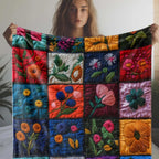 Vintage Floral Flannel Blanket