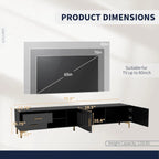 70" Fluted TV Stand for TVs Up to 80",