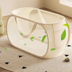 Foldable Mesh Toy Storage Basket, Large Breathable Mesh Laundry Hamper with Handles, Vertical & Horizontal Dual Styles Kids Toy