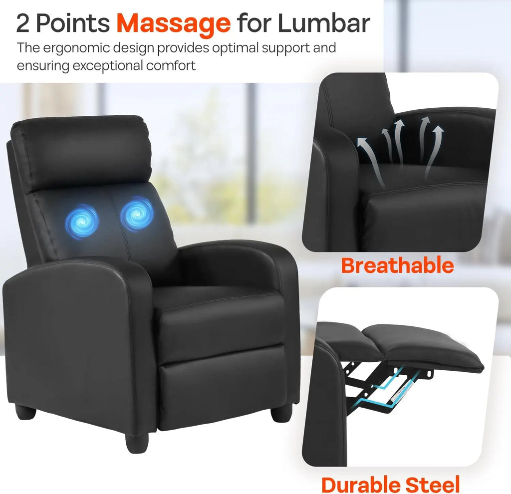 Massage Recliner Sofa  Lumbar