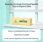 Realistic Food Shaped Stress Relief Toys Soft Slow Rebound Butter Squeeze Finger Sticks for Anxiety Relaxation