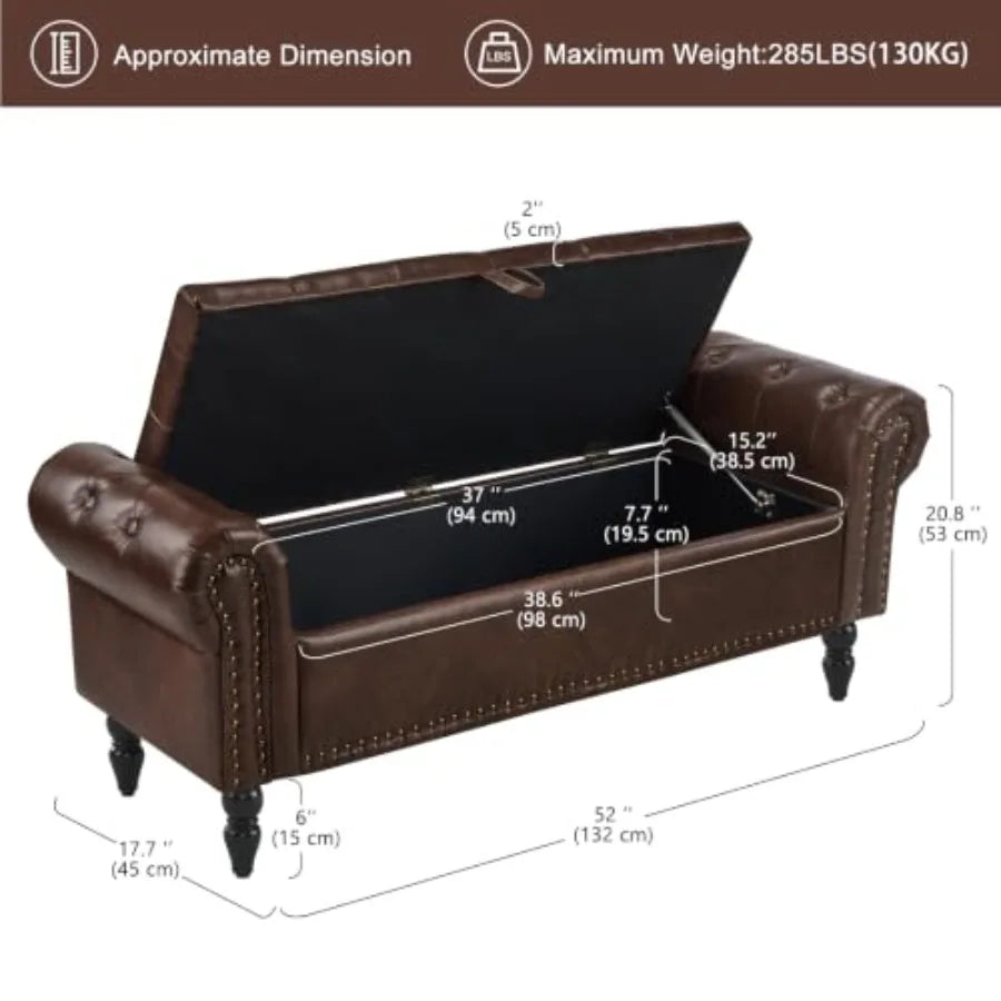 End of Bed Storage Bench for Bedroom