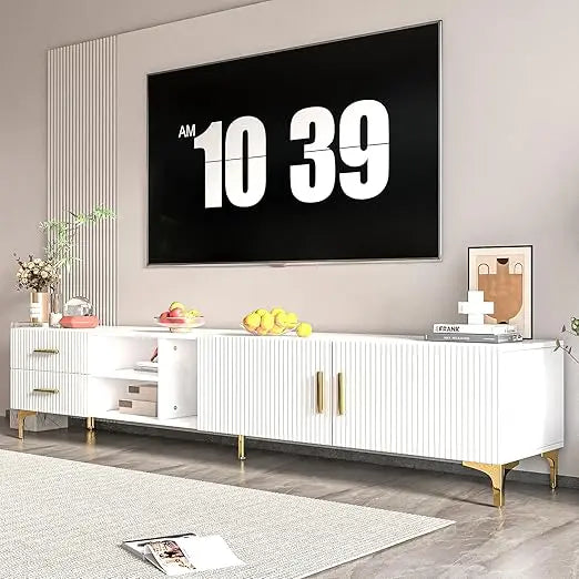 70" Fluted TV Stand for TVs Up to 80",