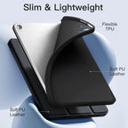 for iPad 5/6/7/8/9/10th gen Compatible with Air 4/5/6/7 Pro 11, three fold stand intelligent protective cover with soft TPU case