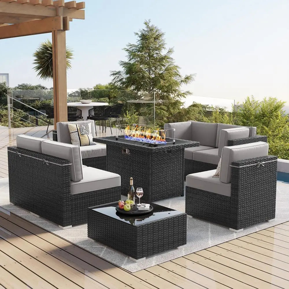 8-Piece Outdoor Wicker Rattan Patio Furniture
