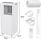8000 BTU Portable Air Conditioner, 3-In-1 Cooling, Dehumidifier & Fan for 350 Sq. Ft Rooms,