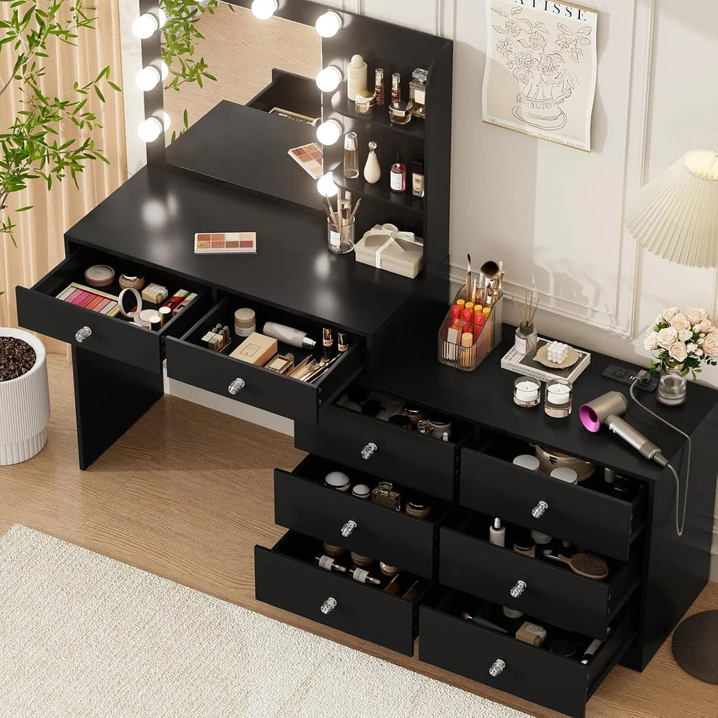 Makeup Vanity Desk 8 Drawers,