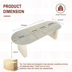 Extendable Oval Wooden Dining Table