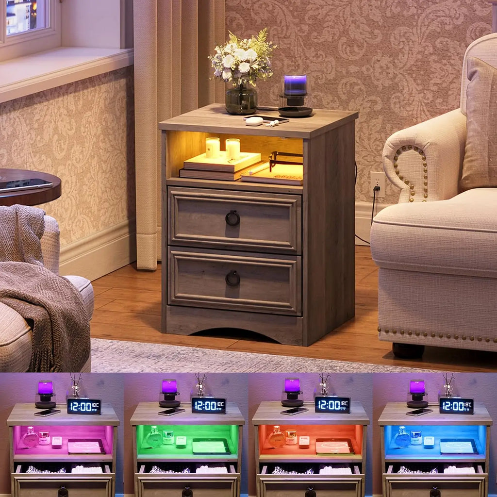Nightstands Charing Station Strip Lights