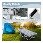 Camping Cot With Mat Carry Bag, 28in Wide, 880LBS