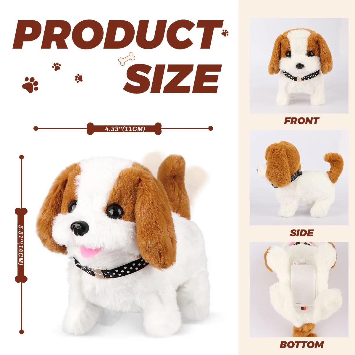 6 Styles Realistic Plush Simulation Smart Dog