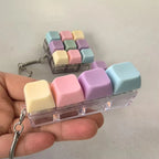 Decompression 4 / 9 Keyboard Key Toy Anti Stress Relief Finger Keychain ﻿Game Button Pinch Tester Office Desk Accessory