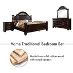 Solid Walnut 6 Piece Bedroom Set