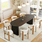 Extendable Oval Wooden Dining Table
