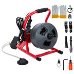 50Ft x 5/16 Inch Drain Cleaner Machine, Drain Auger Professional for 3/4 to 3 Inch Pipes, Foot Switch Drain Auger Cleaner Sewer
