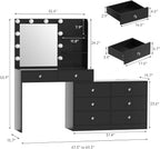 Makeup Vanity Desk 8 Drawers,