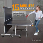 9x5ft, Tournament Indoor Table Tennis Table, Quick Setup, Playback Mode & Ball Holder, Home/Office, Customized