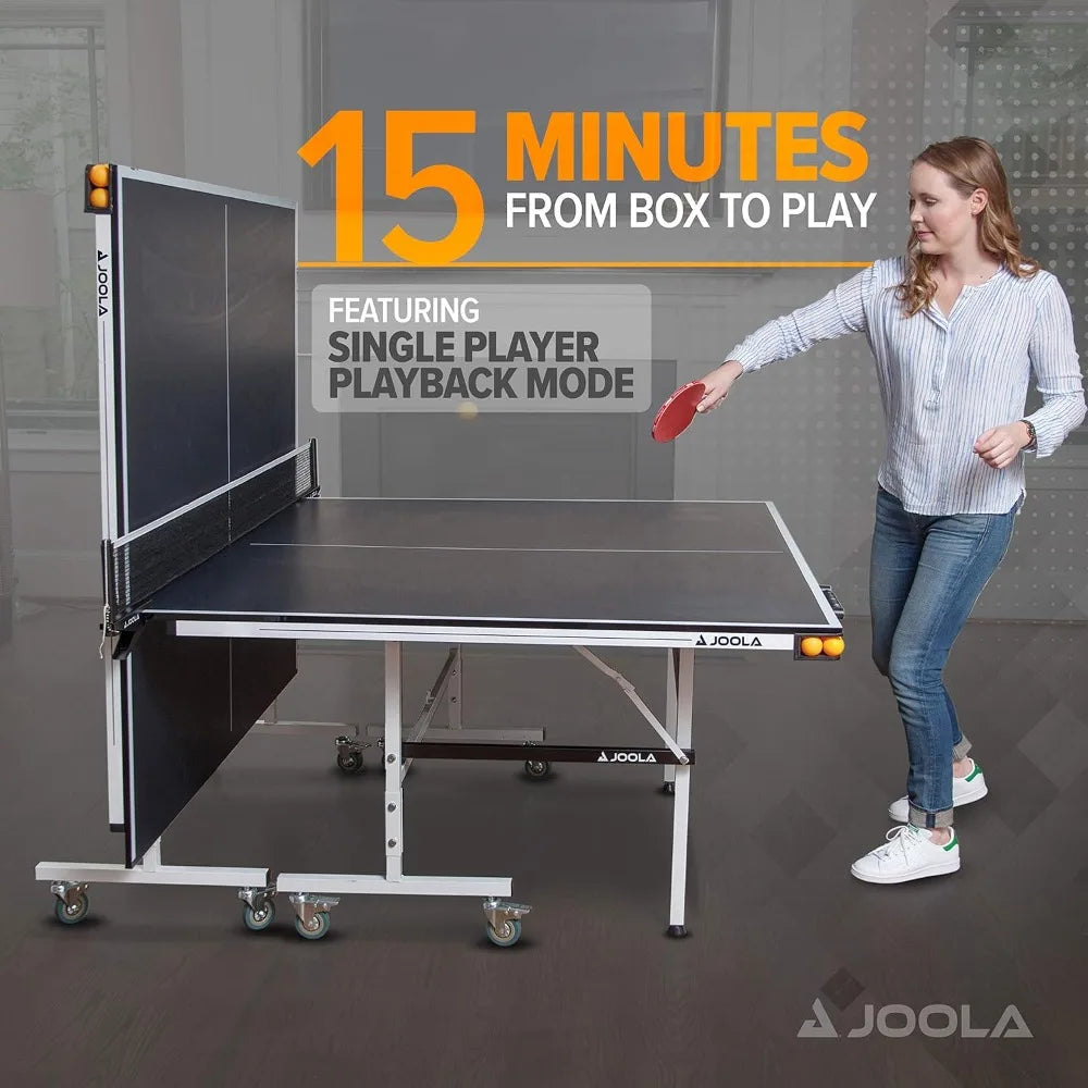 9x5ft, Tournament Indoor Table Tennis Table, Quick Setup, Playback Mode & Ball Holder, Home/Office, Customized