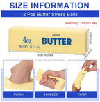 Realistic Food Shaped Stress Relief Toys Soft Slow Rebound Butter Squeeze Finger Sticks for Anxiety Relaxation