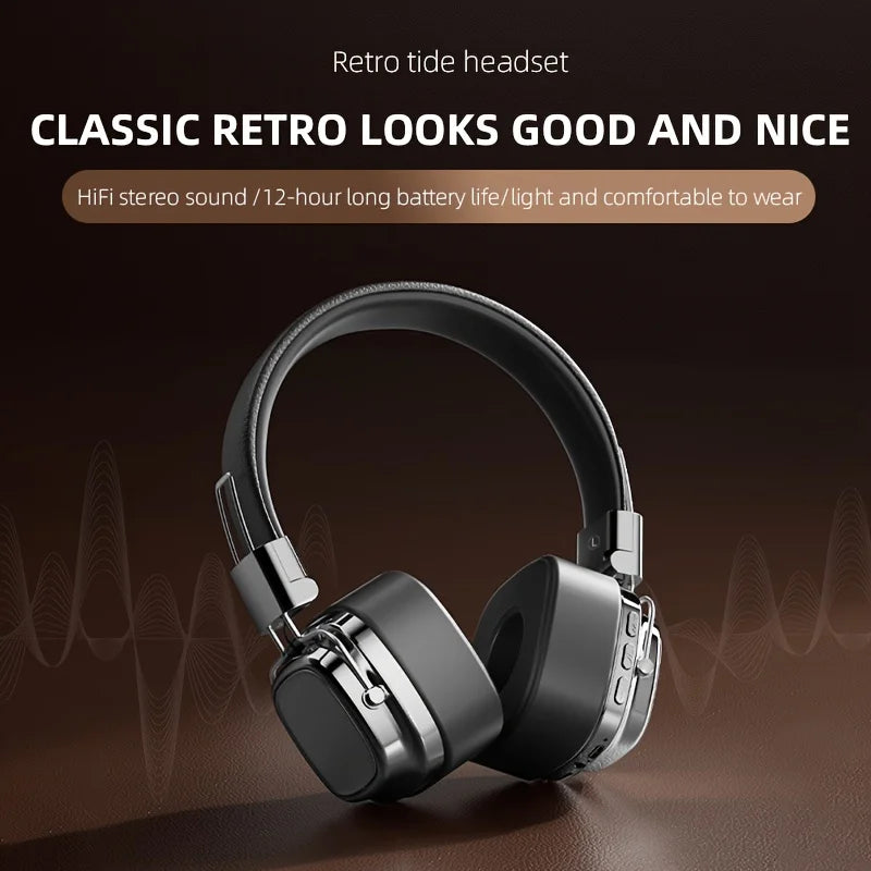 Bluetooth Headphones, HD Stereo Sound  with Built-in Microphones
