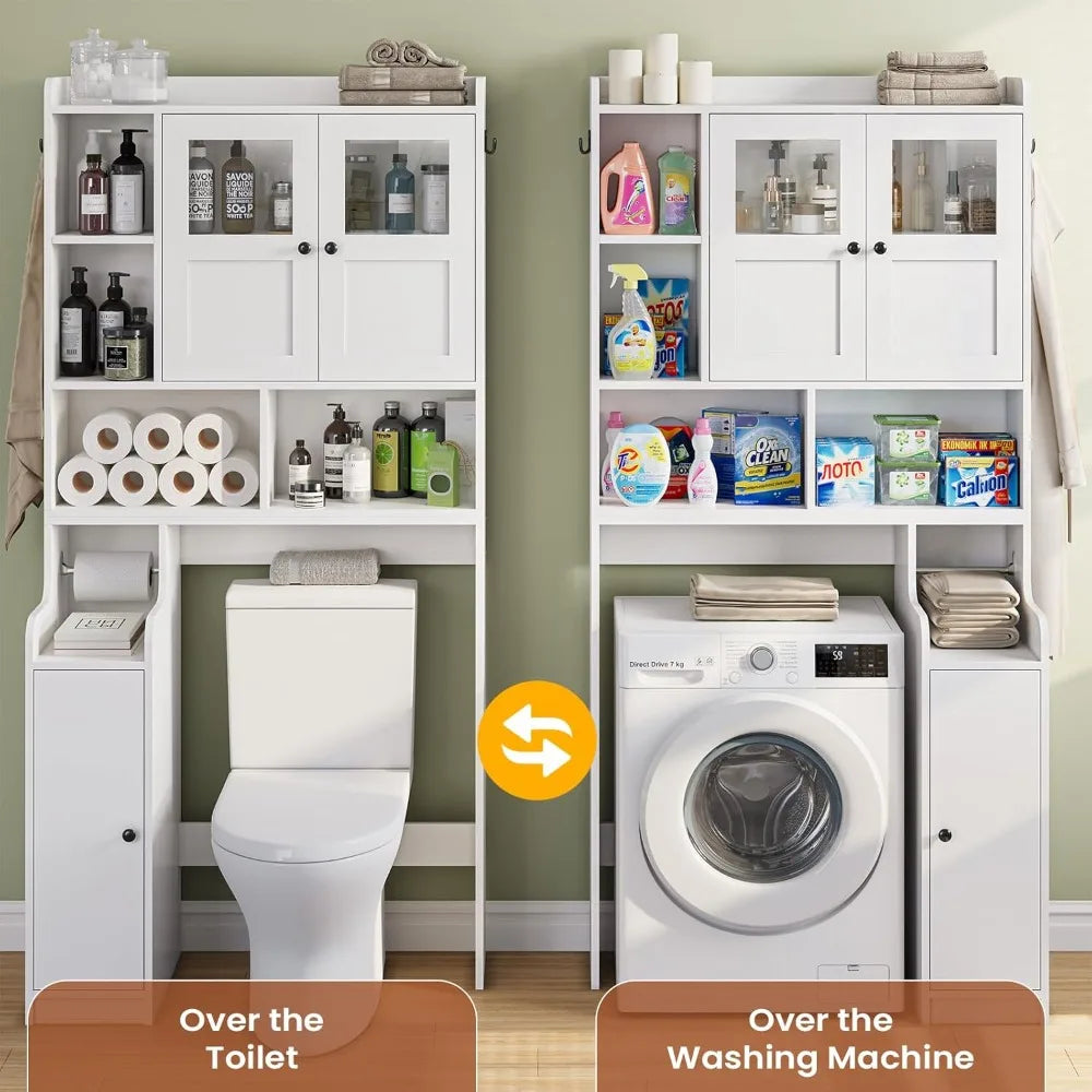 Toilet Storage Cabinet , Bathroom Organizer Rack