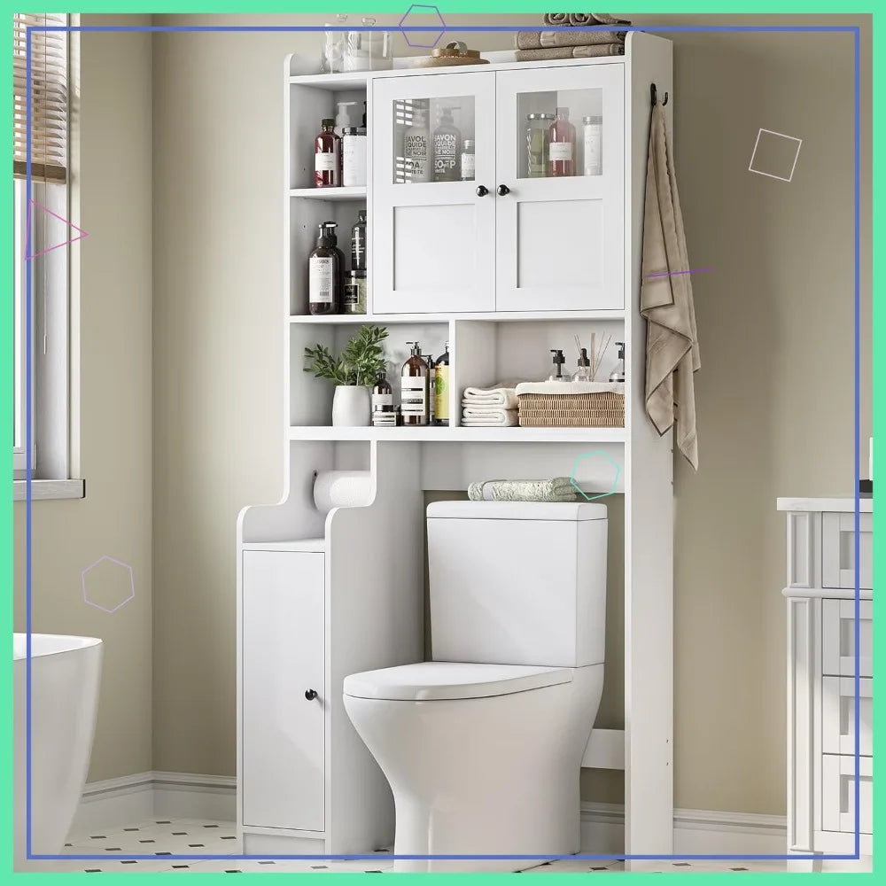 Toilet Storage Cabinet , Bathroom Organizer Rack