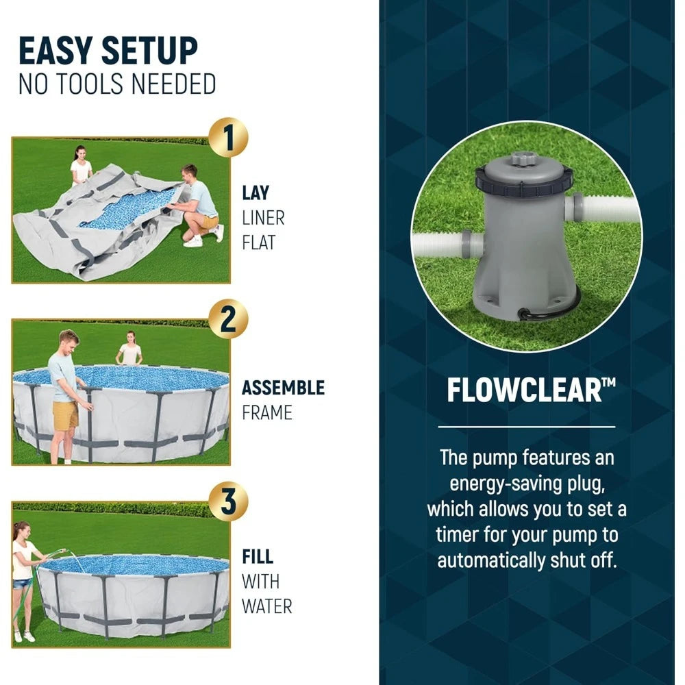 Swimming Pool Set, 330 GPH Filter Pump