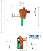 II Cedar Wood Swing Set
