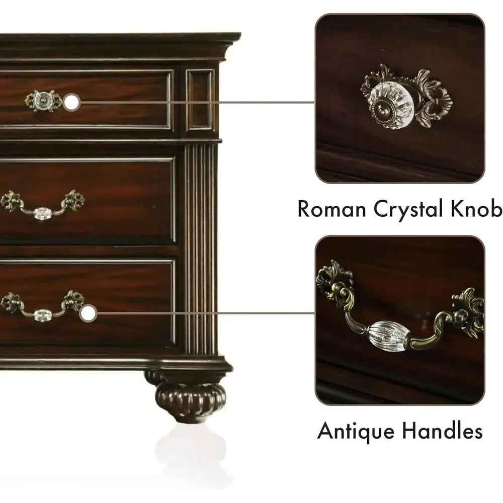 Solid Walnut 6 Piece Bedroom Set