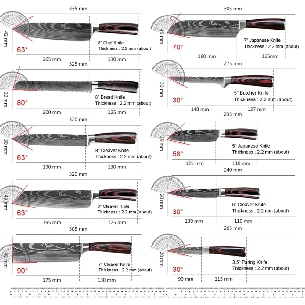 KEPEAK Kitchen Knife Set