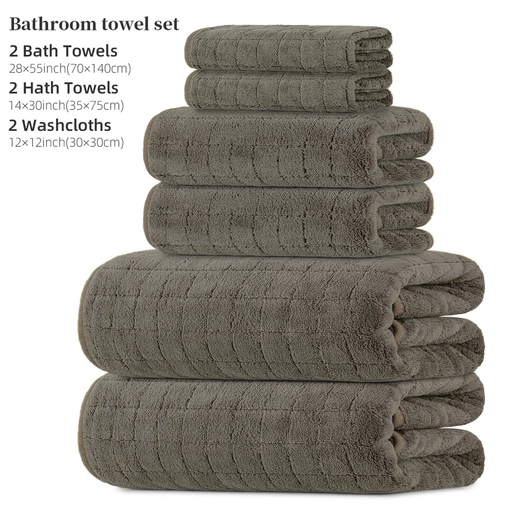6-Piece Towel and Bath Towel Set,