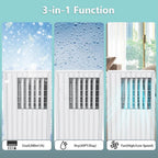 8000 BTU Portable Air Conditioner, 3-In-1 Cooling, Dehumidifier & Fan for 350 Sq. Ft Rooms,