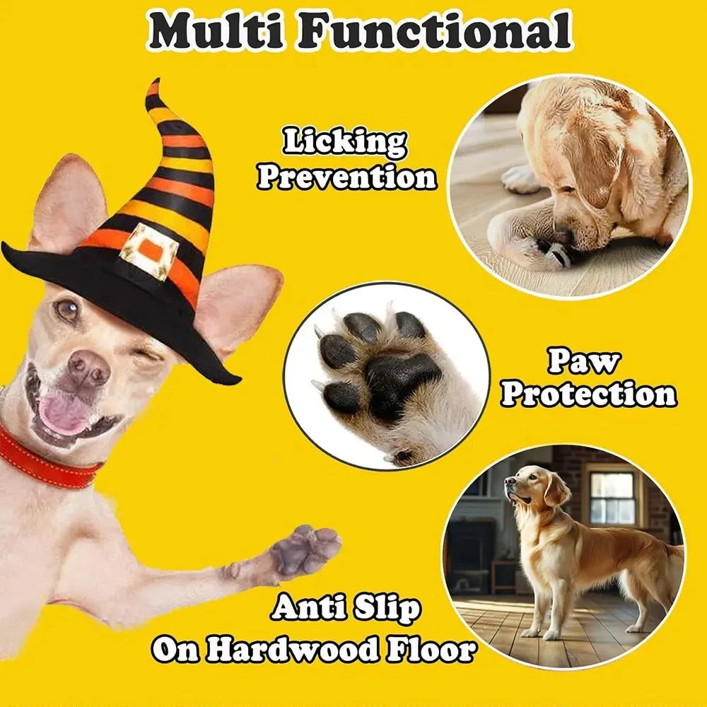 4-Pack Anti-Slip Dog Socks, Prevent of Hard Wooden Floors, Strong Grip, Paw Protection,