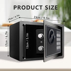 Fireproof Digital Home Safe with Keypad, Sensor Light & Money Bag-Silver